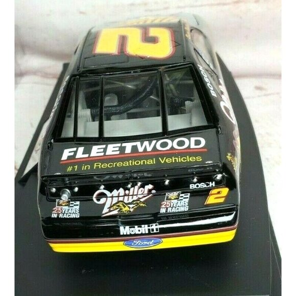 Rusty Wallace Miller #2 Goodyear Diecast Model Race Car with Display Case - Picture 3 of 12